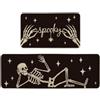 JynxtoyZeal Set di tappetini da cucina di Halloween,2pcs decorazione per cucina di Halloween, Bagno