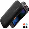 Retear Ultra Hard Switch 2 Case for Nintendo Switch 2 2025, with 4Pcs Thumb Grips, Odorless Felt Military Grade Protection, Soft Lining Carrying Case with 8 Game Card Slots