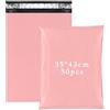 Vxcbad 50 buste per spedizioni per vestiti, 35 x 45 cm, colore rosa | Buste per spedizioni di abbigliamento, in plastica, con chiusura autoadesiva, coprenti, impermeabili