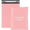 Vxcbad 50 buste per spedizioni per vestiti, 22 x 30 cm, colore rosa | Buste per spedizioni di abbigliamento, in plastica, con chiusura autoadesiva, coprenti, impermeabili