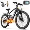 AAIRSK - Bicicletta Elettrica 26 Pollici E-bike 250w Batteria 36v13ah 21 Velocità Autononomia 25-50km Gt900 Nero - SPEDIZIONE GRATUITA