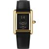 OOO - Out of Order Out of Order FORMA VENTI AURUM NOIR Automatico Jump-Hour Nero Oro Pelle Rettangolare Orologio Uomo