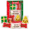 MIJOMA Biscotti natalizi per cani, 5 pezzi, snack decorati per cani, 113 g | ossa, regalo e albero di Natale, decorazione colorata, confezionata singolarmente in pellicola, per cani dai 4 mesi in su