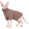 BOXIZ Maglione a collo alto per gatti Devon Rex e Sphynx, vestiti per gatti a collo alto - caffè M