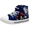 Sonic The Hedgehog Sonic and Shadow - Scarpe da ginnastica alte per bambini e ragazzi, con licenza ufficiale, in tela, con cerniera e chiusura in pizzo, leggere