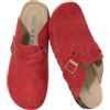 AONETIGER Sabot Donna Suola Sughero Punta Chiusa Gr.36-44EU | Gamuza Suave Ciabatte | Comodo Antiscivolo Pantofole con Plantilla de Corcho Ergonómica | Ideales para el Hogar y la Oficina
