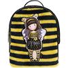 Gorjuss SANTORO GORJUSS Zaino grande Furry 978GJ01, da donna, giallo/nero, 23,5 x 27 x 11 cm