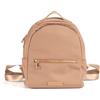 Vivisence Zaino Da Donna Nylon Chiuso Con Cerniera Tasca Discreta, Beige,Taglia Unica