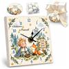 Bomboniere D'Arte Bomboniera Battesimo Bambino Personalizzata con Nome - Orologio da Tavolo 10x10 cm Piccolo Principe e Volpe - Meccanismo Silenzioso - Confezionata con 5 Confetti Cioccomandorla