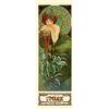 1art1 Alphonse Mucha Poster Le Pietre Preziose, Lo Smeraldo 1900 Stampa d'Arte 158x53 cm