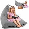 Jinfanshurich Fodera per pouf senza imbottitura, contenitore per peluche | Grande borsa portaoggetti per la cameretta dei bambini, comoda fodera per pouf per bambini (A)