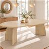 HOXINBLY Tavolo da pranzo design telescopico in due parti, Tavolo allungabile 100/140/180 x 100 cm stile minimalista adatto per 4-8 persone, Travertine