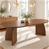 HOXINBLY Tavolo da pranzo design telescopico in due parti, Tavolo allungabile 100/140/180 x 100 cm stile minimalista adatto per 4-8 persone, Noce