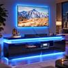 BLSYHDH Mobiletto TV LED 180 cm, armadio e TV, panca TV, mobile TV da soggiorno, panca TV moderna in legno con 2 cassetti e 2 scomparti con ante per soggiorno, armadio basso soggiorno interno