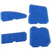 Supertool Kit di strumenti per la finitura del sigillante, 4 pezzi in silicone per piastrelle più lisce blu multi-bordo raschietto sigillante levigante strumenti per cucina, bagno, pavimento