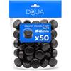DOJA Barcelona Tappi per Pali di Recinzione DOJA Barcelona - Pack 50 - Ø42mm - Nero, Tondi in Plastica, Coperture Protettive, Resistenza All'acqua, Versatilità d'uso, per Giardino, Tappo per Paletti Rotondi