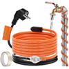 JABNOW Cavo Riscaldante Autorregolante 4m 16W/M IP68 Antigelo Termostato Arancione | Regolazione Automatica 3 °C Accensione / 10 °C Spegnimento, Nastro 5m, Cavo Riscaldante Antigelo per Tubi Metallici/Plastici