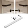 HAIXHX Morsetto per vetro a forma di L per porta doccia, Staffa acciaio inox | Braccio di supporto stabilizzante per box doccia in vetro - Barra stabilizzatrice per pareti doccia (spessore 8-12 mm)