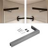 HAIXHX Morsetto per vetro a forma di L per porta doccia, Staffa acciaio inox | Braccio di supporto stabilizzante per box doccia in vetro - Barra stabilizzatrice per pareti doccia (spessore 8-12 mm)