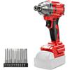 Roadtime Avvitatore a Impulsi 1/4 con 11 Punte per Milwaukee M18 (senza Batterie) | Roadtime 280 Nm Brushless Avvitatore a percussione ,0-3600 Giri/min, 2 Velocità, Regolazione Continua della Velocità, LED
