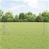 KFPOERTFGD Pali per recinzione, 2 pezzi, argento, 110 cm, in acciaio | Resistente alle intemperie, facile da montare, delimitazione del giardino