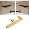 HAIXHX Morsetto per vetro a forma di L per porta doccia, Staffa acciaio inox | Braccio di supporto stabilizzante per box doccia in vetro - Barra stabilizzatrice per pareti doccia (spessore 8-12 mm)