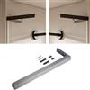 HAIXHX Morsetto per vetro a forma di L per porta doccia, Staffa acciaio inox | Braccio di supporto stabilizzante per box doccia in vetro - Barra stabilizzatrice per pareti doccia (spessore 8-12 mm)