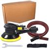 LithiCraft Levigatrice Rotorbitale Pneumatica 125 mm Autoaspirante, nero | 12.000 giri/min, Levigatrice ad Aria per Legno, Metallo e Auto con Aspirazione Polvere