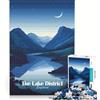 JIANGENNF Puzzle da 1000 pezzi per adulti Lake District Night gioco rilassante taglio di precisione adatto come decorazione da scrivania 38x26cm