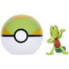 Pokémon PKW3639 Clip'n'Go Poké Ball - Geckarbor & Nestball ufficiale Poké Ball con figura di 5 cm