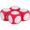 WOONEKY Dadi Grandi in Schiuma Scrivibili 6cm 4 Pezzi per Giochi | Rosso, Leggeri e Compatti, per Progetti Didattici e Riunioni, Facili da Portare e Usare
