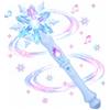 LQTSLFM Bacchetta Magica Bambina Luminosa Blu Bacchetta Magica Fiocco di Neve con Suoni e Luce per Compleanno, Cosplay, Halloween