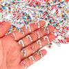Sinbana 210 Mini Bastoncini Zucchero Lavoretti (Colori Misti, Resina) | Finti Dolci Natale Resina Decorazioni Natalizie Miniatura Lavoretti Fai-Da-Te Decorazione per Albero Natale e Casa Bambole