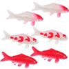 Hohopeti 6 statuette realistiche di pesce Koi colorate in miniatura, pesci rossi artificiali, decorazione simile al pesce, accessori acquaristici per acquario e giardino acquatico