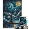 JIANGENNF Puzzle per ragazzi da 1000 pezzi con il lago e la Torre Eiffel antistress sfida impegnativa per rafforzare l'amore tra le coppie 38x26cm