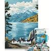 JIANGENNF Puzzle da 1000 pezzi per adulti con paesaggio del Lago Baikal gioco fai-da-te migliora la memoria compleanno e Natale 38x26cm