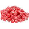 QUARKZMAN 50Pcs Mini Dadi 8mm/0.31 Piccoli Dadi A Sei Facce Rosso/Bianco | Con Punti, Acrilico, Per Giochi Da Tavolo Party E Attività