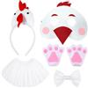 VorErgyllic Costume completo da gatto per bambine | Accessori per capelli con orecchie, maschera, papillon, coda, tutù, guanti a zampa, calzini per compleanno, Halloween