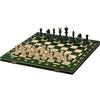 Sunrise Chess & Games Senator New Line in legno 41 cm, verde | Scacchiera pieghevole 41 cm, pezzi in legno pesati, stile Staunton e Royal, vano interno