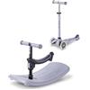 micro™ mini micro Deluxe Rock & go LED | L'ORIGINALE | Sistema innovativo 6-in-1 | Dal dondolio allo scooter, TUTTO INCLUSO | Monopattino per bambini da 1 a 6 anni (Lavender Mist)