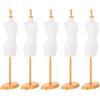SUPVOX 5 Pezzi supporto per bambole forma del vestito manichino sarta manichino manichini per stand stand per vestiti di plastica bianca