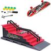 KETIEE Mini Skateboard da Dita con Rampa e Set di Accessori, Mini Finger Skateboards Rampa, Finger Toy Skatepark Rampe, Fingerboard Skate Park Kit per i Regali dei Bambini