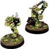 War World Gaming Gutrot Greenskins - 2 x Giocatori di Punta Goblin Bomba & Mazzafrusto - 28mm Fantasy Football Wargame Miniature Terrain Collezionabili Dipingere Hobby Fai Da Te Spedizione Tracciata