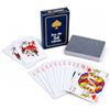 ASSZBE Gioco di carte francese, 54 carte, carta con nucleo nero, blu scuro | 54 carte da gioco francesi in carta nera: 52 carte classiche e 2 Joker in una custodia compatta di carta blu scuro.