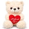 VorIrydian Orsacchiotto di Peluche con Cuore I Love You, Orso Peluche Regalo, 20 CM | Regali di San Valentino, Anniversario, Natale, Per Donne e Uomini