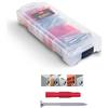 TOX L-BOXX Micro Allround Tri 6/8 + S in scatola di smistamento impilabile e cliccabile, con tasselli multiuso TRI 6/36 e 8/51 + viti corrispondenti, 140 pezzi, 094901802