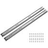 VEVOR Guide Telescopiche per Cassetti 75 cm, Portata Max. 120,2 kg, 1 Paio | Montaggio Laterale, Estensione Totale a 3 Sezioni con Cuscinetti a Sfera, Acciaio al Carbonio, con Viti e Dadi, per Cucina