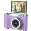 LYEAA Fotocamera digitale compatta 4K 48MP con zoom 8x e schermo ribaltabile a 180° perfetto per adolescenti e principianti