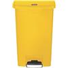 Slim Jim Cestino a pedale Rubbermaid Slim Jim anteriore 50L giallo