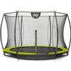 Exit Toys Trampolino EXIT Silhouette ø305 cm, con rete di sicurezza, da terra, rotondo, per bambini, verde